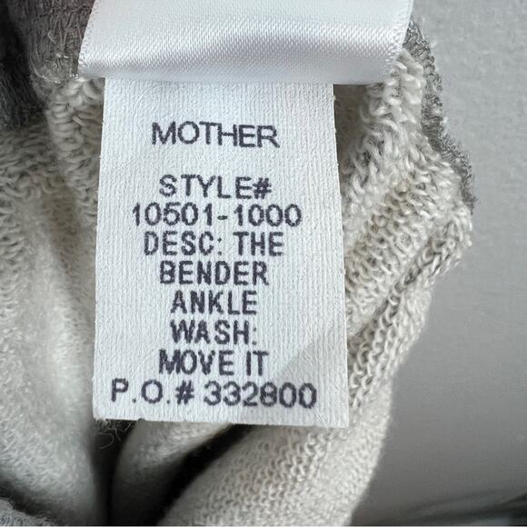 MOTHER Move It | NEW Gray Sweatpants The Bender Ankle 100% Cotton Athleisure XS - Picture 9 of 9